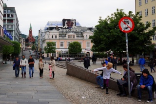 The main tourist drag, just down from the fish market
