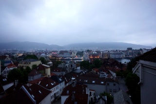 Weather out the front window in the evening