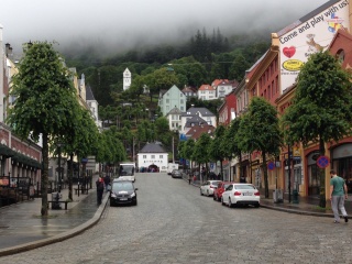 Looking back at the funicular terminal