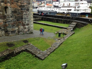 Us, next to a particularly old cathedral