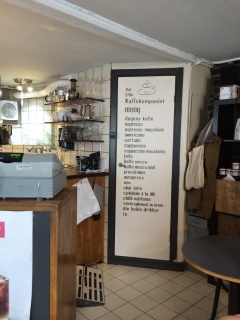 A menu on the door. Brilliant