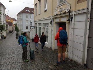Ready for a rainy walk to the Flybussen