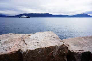 Our first ferry of the day, the less spectacular