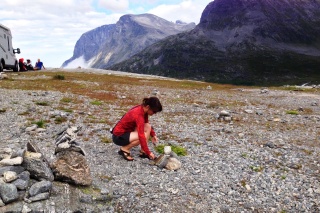 Theresa, cairn constructing