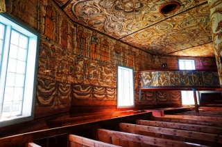 Inside the old church in Stordal