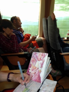 On the way home, waiting for the scenery to pick back up