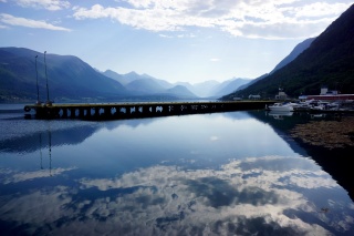 The port of Andelsnes on a gorgeous morning