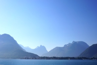 Looking back at our valley, across the bay from Andelsnes