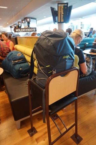 Brian's baby in the Bergen airport