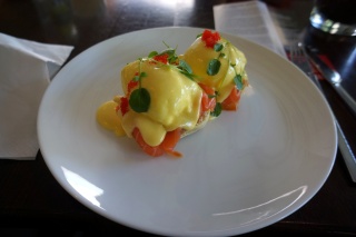 Best lunch ever. Super fancy eggs benedict.