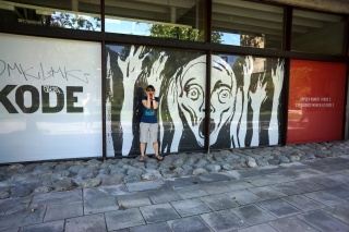 At the Kode museum, she a little Munch'ed
