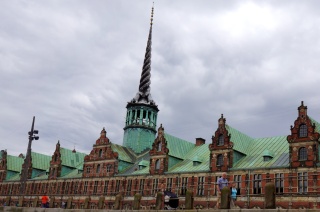 The old stock exchange. Dragons with twirling tails