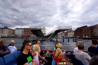 A walking bridge, apparently suffering some logistical issues
