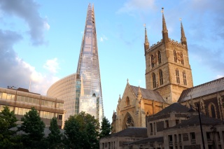 The Shard and Southwark Cathedral — old meets new