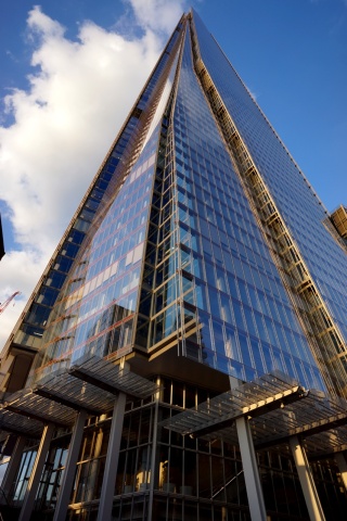 Looking up at The Shard