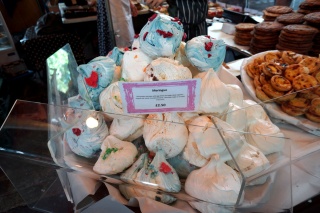 Oversized meringues at the market — £2.50 each