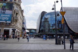 On the way back to Katowice train station, a little ultramodern