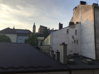 Sunset from our flat. It was a long day