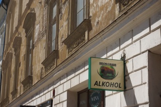 The liquor stores around here have odd themes