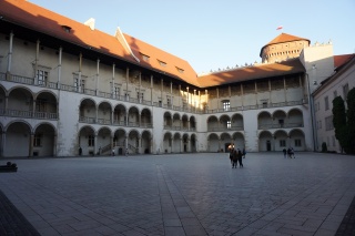 A square in the middle of Wawel Castle