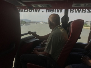 Crossing the Danube, with that view again.