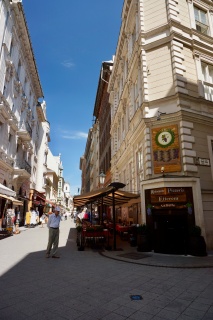 Down Vaci Street, the tourist drag