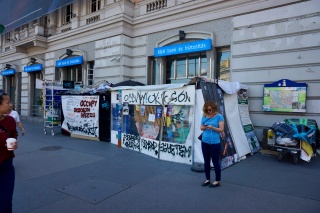 The smallest Occupy movement we've seen. It looked unoccupied