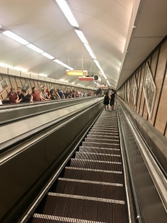 The newer metro here has that soviet depth, designed as bomb shelters
