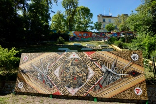 Artwork in an edgy children's park