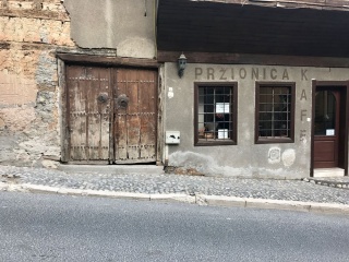 A cool door and a coffee roaster