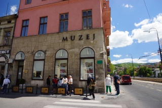 The 2nd window from the right is where the assassination that started WWI happened
