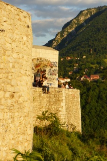 Revelers readying for sunset