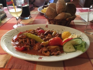 Theresa's lunch of Hungarian Goulash