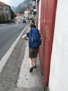 A few hundred meters from home