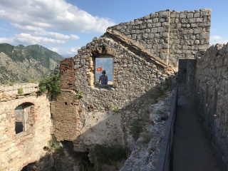 Brian, framed by what the fortress left behind.