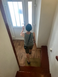 Theresa, in charge of the door.