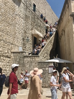 Pile Gate at midday, several deep in sun hats. We took the back way.