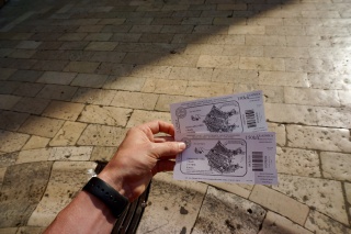Two wall tickets, before the crowds.