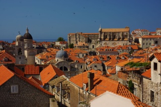 The roof sea, with the open Adriatic behind it.