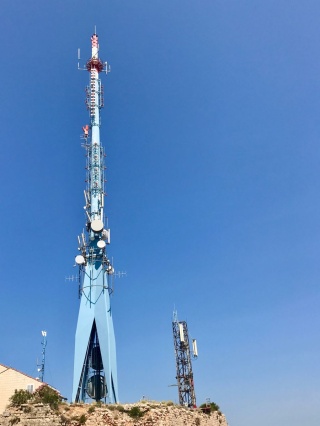 The top of Mt Srd is mostly a radio tower. The view is the point.