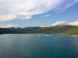 The bay opening up near the coast.
