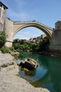 Stari Most from below.