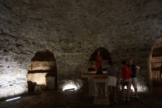 Down in the cool of the cellars.