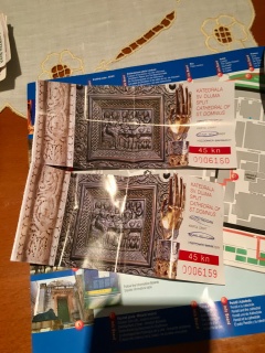 Two tickets, forty-five kuna apiece.
