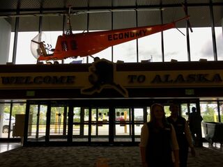 Welcome to Alaska. The little red chopper still hangs there.