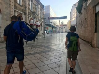 Walking out through a Split that hadn't woken up yet.