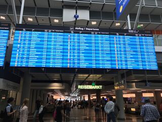 Munich departures. A lot of places we are not going.