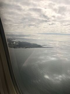 Coming down over Reykjavík.