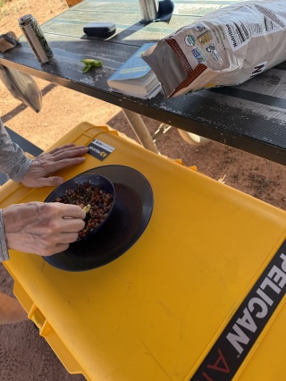 Town chores done, some excellent camp salsa