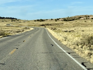 Windy road on the Mesa top